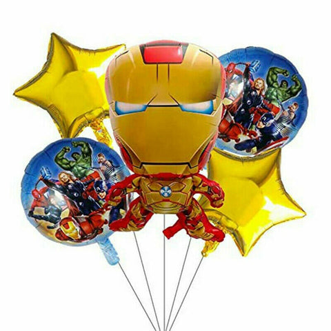 Self Stand 3d Superhero Foil Large Balloon |5pcs balloon set | Birthday banners