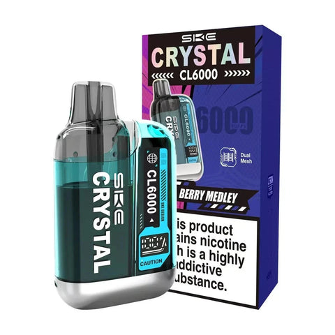 SKE Crystal CL6000 Prefilled Pod Vape 20mg TPD Kit | All Flavours | Min BUY 2pcs