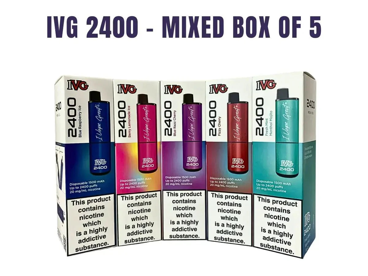 IVG 2400 Prefilled Pod Kit 4in1 2400 Puffs 20mg Nic Salt Vape Pod Kits| 5pcs DEAL