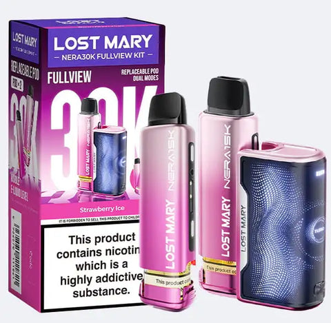 Lost Mary 30k Nera 30000 Puffs 20mg Nicotine Ecig rechargeable Vape - Pack of 5