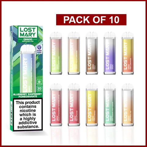 10x Lost Mary QM600 By Elf Lost Mary 20mg pod kit | All Flavors