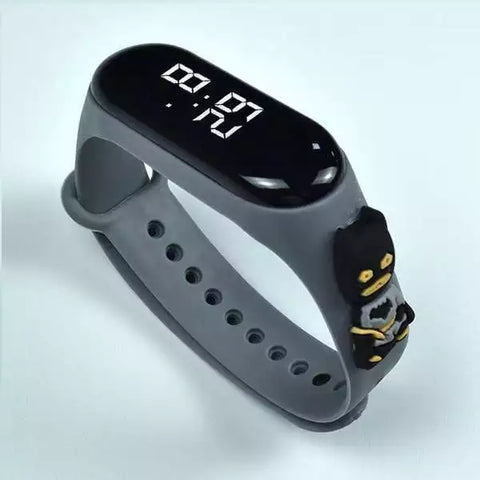 Silicon Digital LED Superhero Sport Wrist Watch boy Kid girls Birthday Xmas Gift