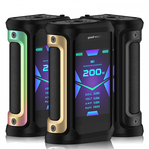 GeekVape 200W Aegis X Vape Ecigarette Mod IP67 Water and Dust Proof with OLED Powered by 2 external 18650 Batteries (sold separately)
