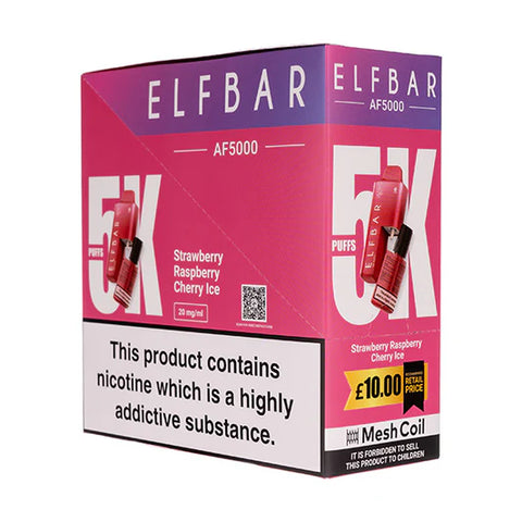 Elf Bar AF 5000 Rechargeable Vape E-Cig Legal 5000 Puffs TPD 5pcs Deal
