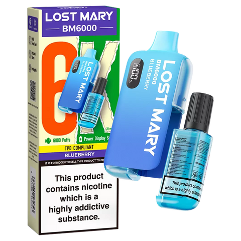 Lost Mary BM6000 Prefilled Rechargeable Reusable Vape Pod Kit | Pack of 5 | 20mg | UK Stock
