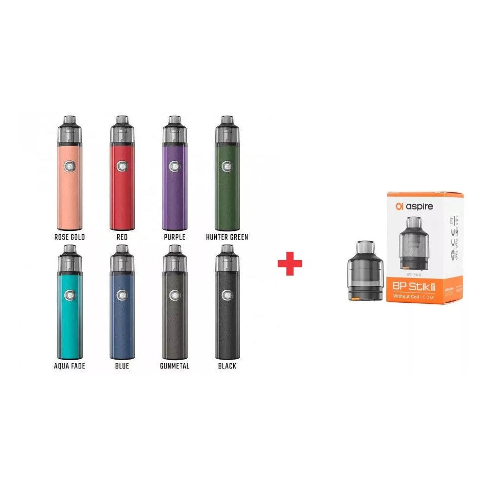 ASPIRE BP Stick Vape Ecig Pod 2500mAh 80W Kit + BP XL replacement Pod