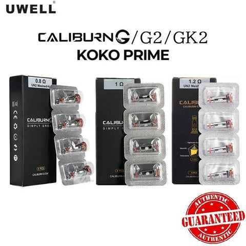 Uwell Caliburn GK2 Vape Pod 690mAh 18W MTL RDTL with Airflow Kit / pods / replacement coils