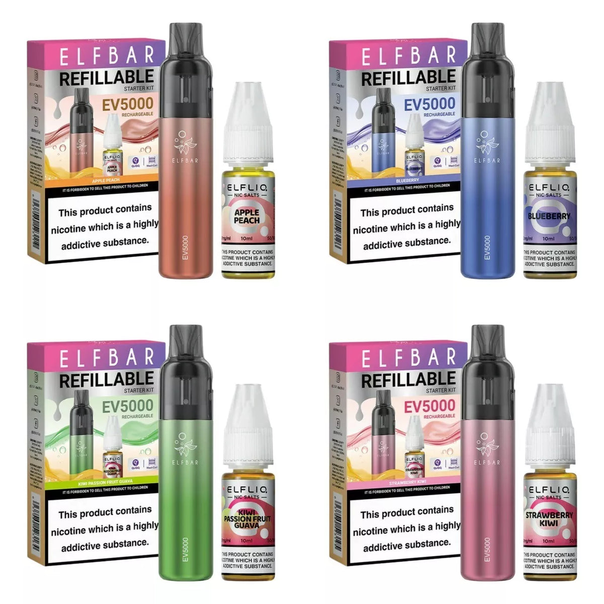 Elf Bar EV5000 Refillable Rechargeable Vape Kit