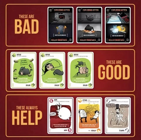 Exploding Kittens - Card Games | Family Party Games | Age 7+ | 2 to 5 Players
