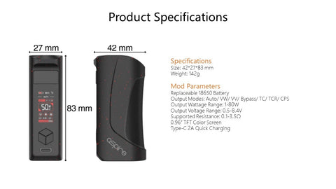Aspire Finixx Pod Vape MTL DL Vape 80W Kit | Aspire BP Coils