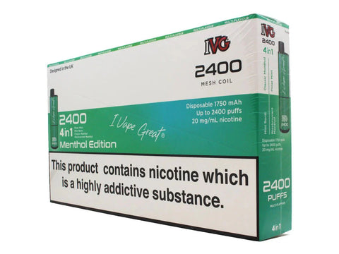 IVG 2400 Prefilled Pod Kit 4in1 2400 Puffs 20mg Nic Salt Vape Pod Kits| 5pcs DEAL