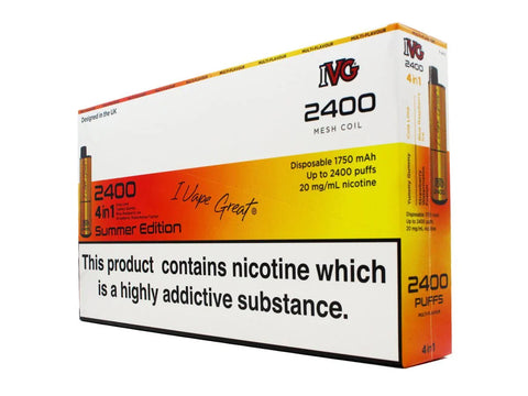 IVG 2400 Prefilled Pod Kit 4in1 2400 Puffs 20mg Nic Salt Vape Pod Kits| 5pcs DEAL