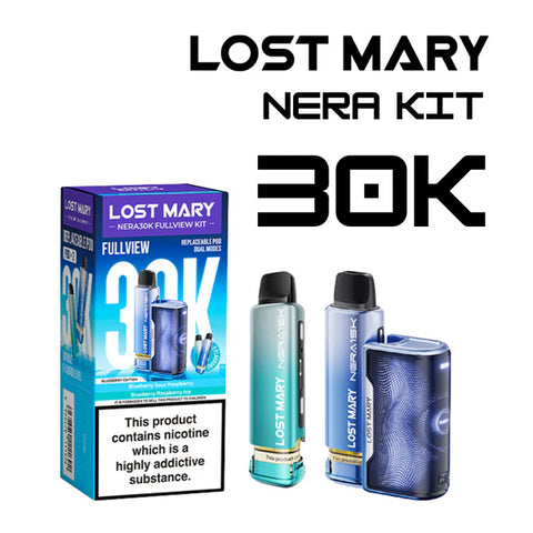 Lost Mary 30k Nera 30000 Puffs 20mg Nicotine Ecig rechargeable Vape - Pack of 5