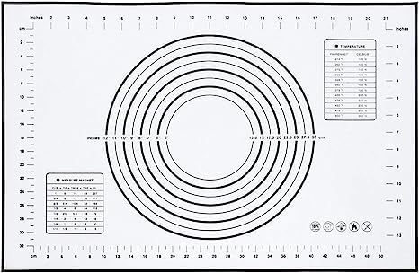 Baking Kneading Pastry NonStick Food Grade Silicone Dough Rolling Mat 60x40 CM