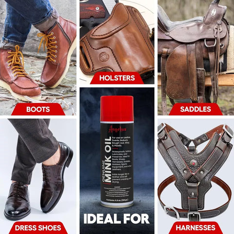 Angelus Mink Oil Waterproof Conditioner Suede Leather Boots Shoes Nubuck Plastic