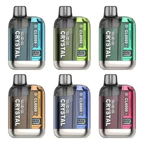 SKE Crystal CL6000 Prefilled Pod Vape 20mg TPD Kit | All Flavours | Min BUY 2pcs