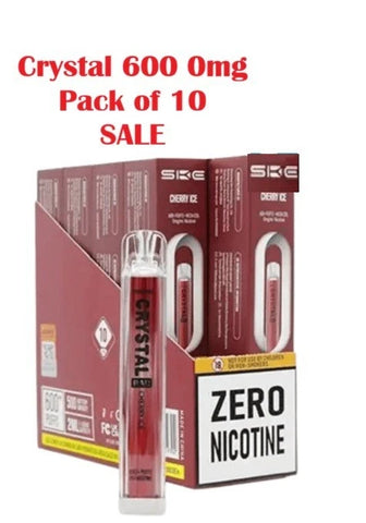10x SKE CRYSTAL VAPE POD BAR Reusable ECig 2ml 0mg Nicotine ALL FLAVOURS