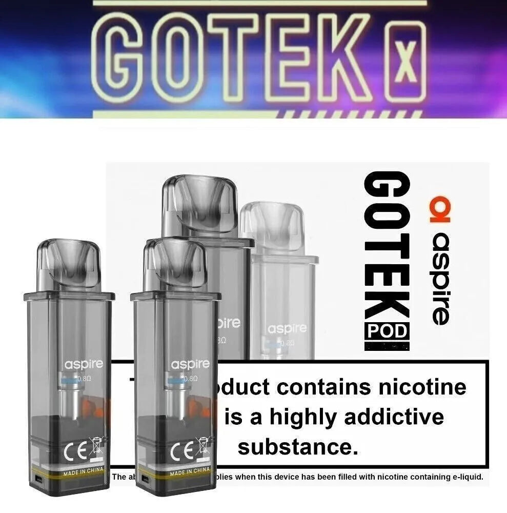 Aspire Gotek X Replacement XL Pods 0.8 ohm Pack of 2 - TPD UK