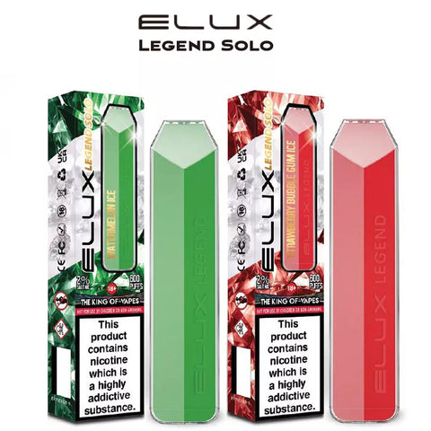 10x ELUX Legend SOLO / ELUX / ELUD MINI Vape Pen BARS 2mg/ml 600 Vape BAR