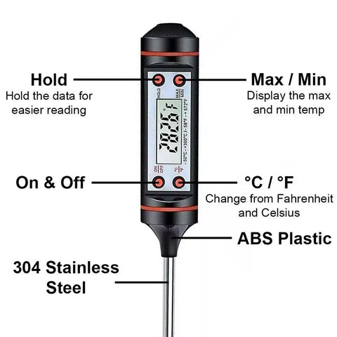 Meat Turky Temperature Thermometer Digital Food Probe Cooking Meat BBQ Kitchen