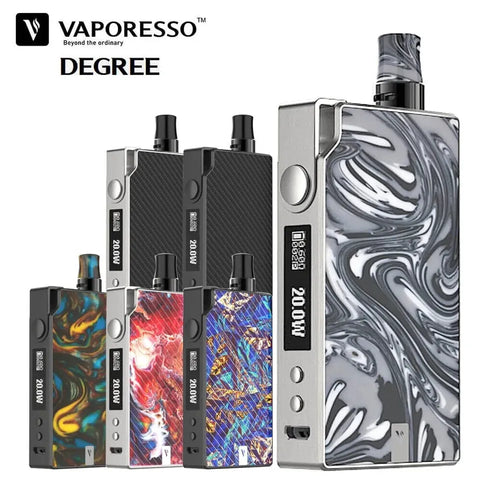 Vaporesso Degree Vape 950mAh 5-30W Pod Kit with OLED Mesh cCell Pods UK