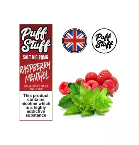 5x 10ml Puff Stuff Premium UK Made E-Liquid TPD E-Juice 50/50 PG/VG 0 3 12 18mg