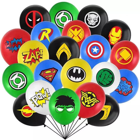 Self Stand 3d Superhero Foil Large Balloon |5pcs balloon set | Birthday banners