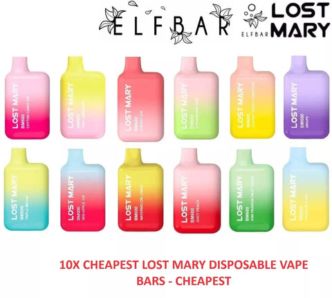 10x ELF Bar V1 V2 Elfa Pro Lost Mary BM QM600 Vape POD BARs 2ml 2% Nic Salt Ecigs