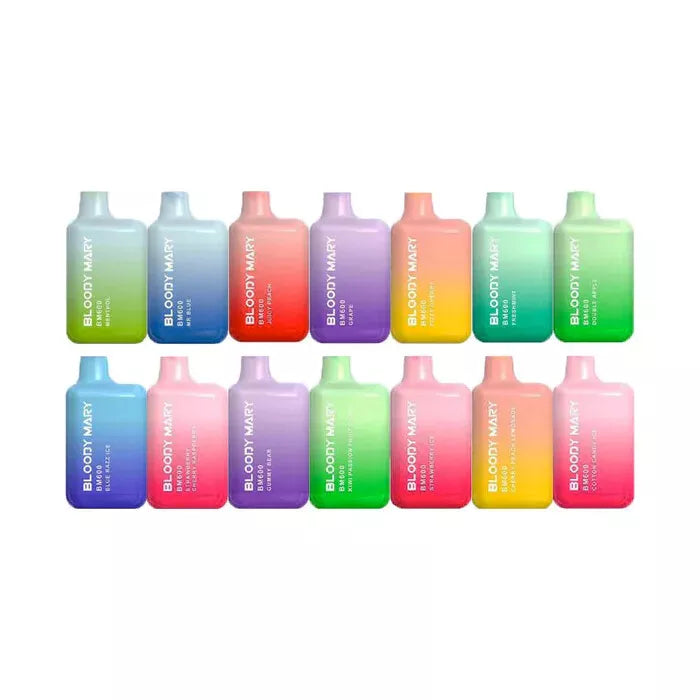 BLOODY MARY BM600 Vape Bar TPD 20mg Nic Salt - 10pcs for 20£ Cheapes Deal