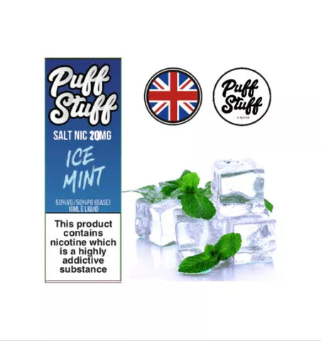 5x 10ml Puff Stuff Premium UK Made E-Liquid TPD E-Juice 50/50 PG/VG 0 3 12 18mg