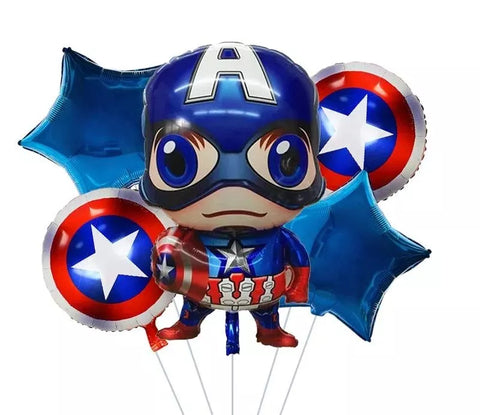 Self Stand 3d Superhero Foil Large Balloon |5pcs balloon set | Birthday banners