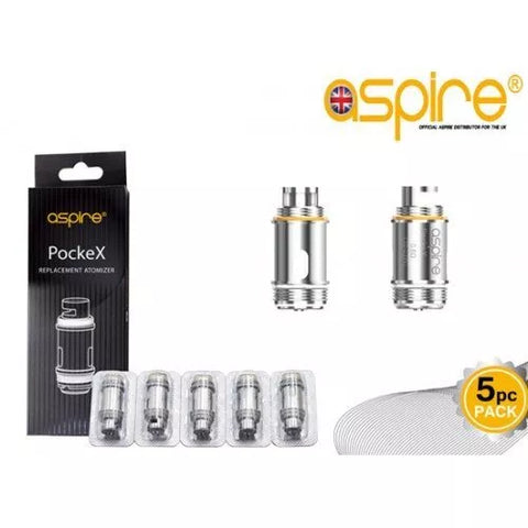 Aspire Pockex AIO 1500mAh ECig Vape Pen AIO Device / Replacement Coils