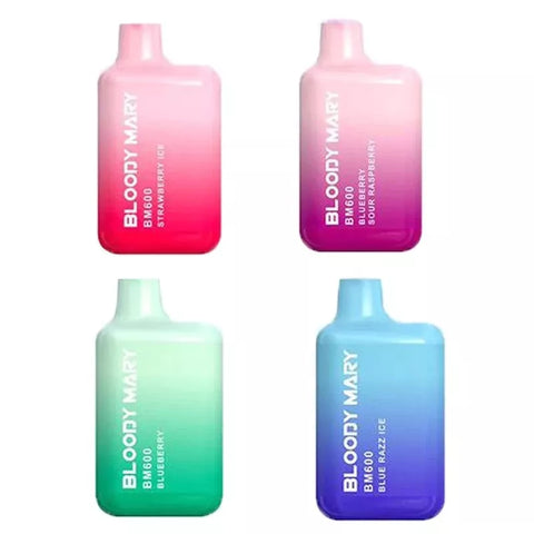 BLOODY MARY BM600 Vape Bar TPD 20mg Nic Salt - 10pcs for 20£ Cheapes Deal