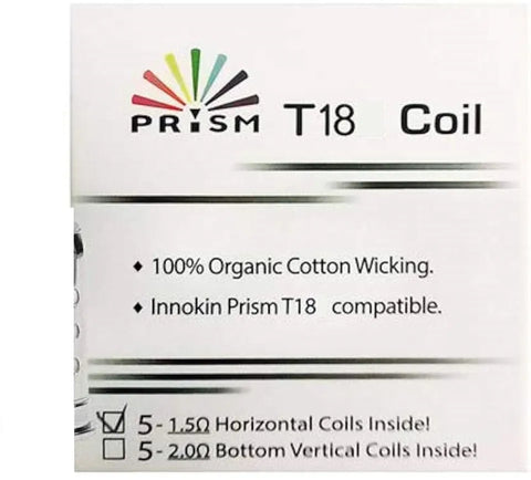 INNOKIN ENDURA PRISM T18 XL Tank OR T18 1.5ohm COILS  (its not T18e but T18)