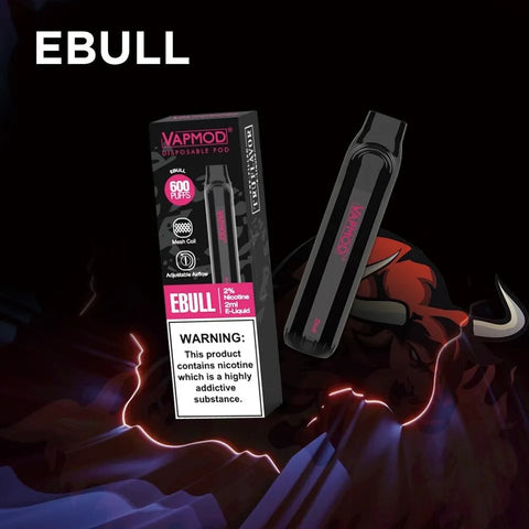 10x VAPMOD 600 PUFF 2% VAPE Pod Bars TPD MESHED COIL Adjustable AIRFLOW