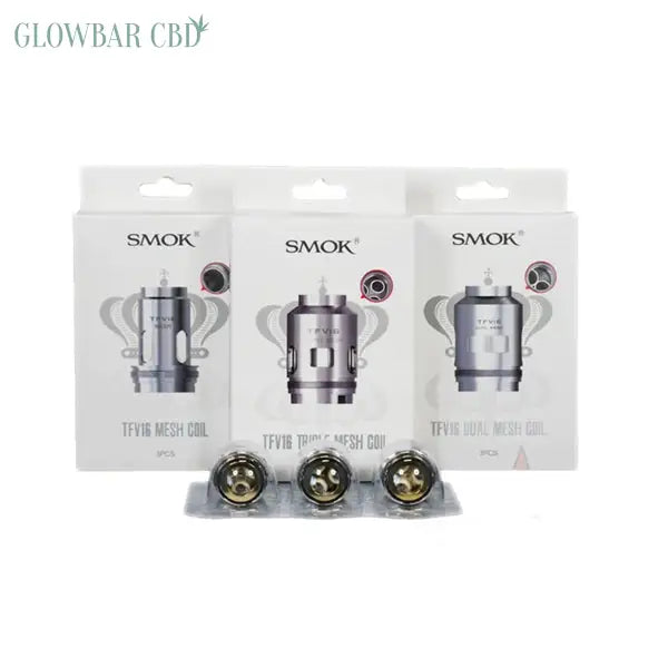 SMOK TFV16 Mesh Tpd Clearomizer Atomizer 16MM top filler Subohm Tank or 3pcs Coils