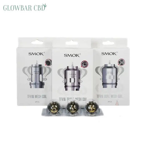 SMOK TFV16 Mesh Tpd Clearomizer Atomizer 16MM top filler Subohm Tank or 3pcs Coils