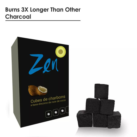 1kg Apx. ZEN Shisha Hookah Charcoal Coconut Coal Genuine Natural Premium Cubes